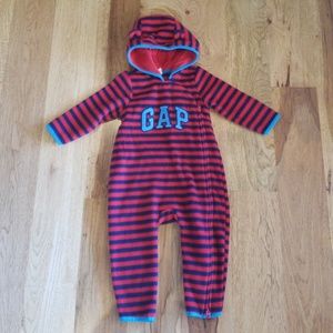 Baby Gap Fleece Zip Up Body Suit - Size 12-18m